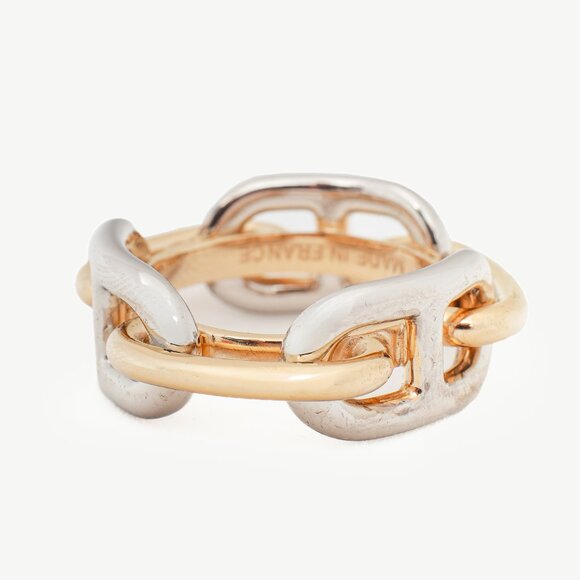 Hermes Regate Two-Tone Palladium-Plated Scarf 90 Ring - Picture 3 of 5